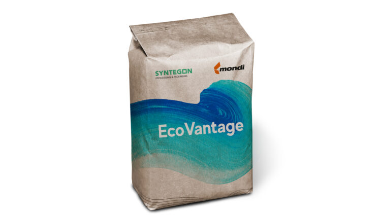 Food Paper Packaging With Recycled Content Created by Mondi and Syntegon.